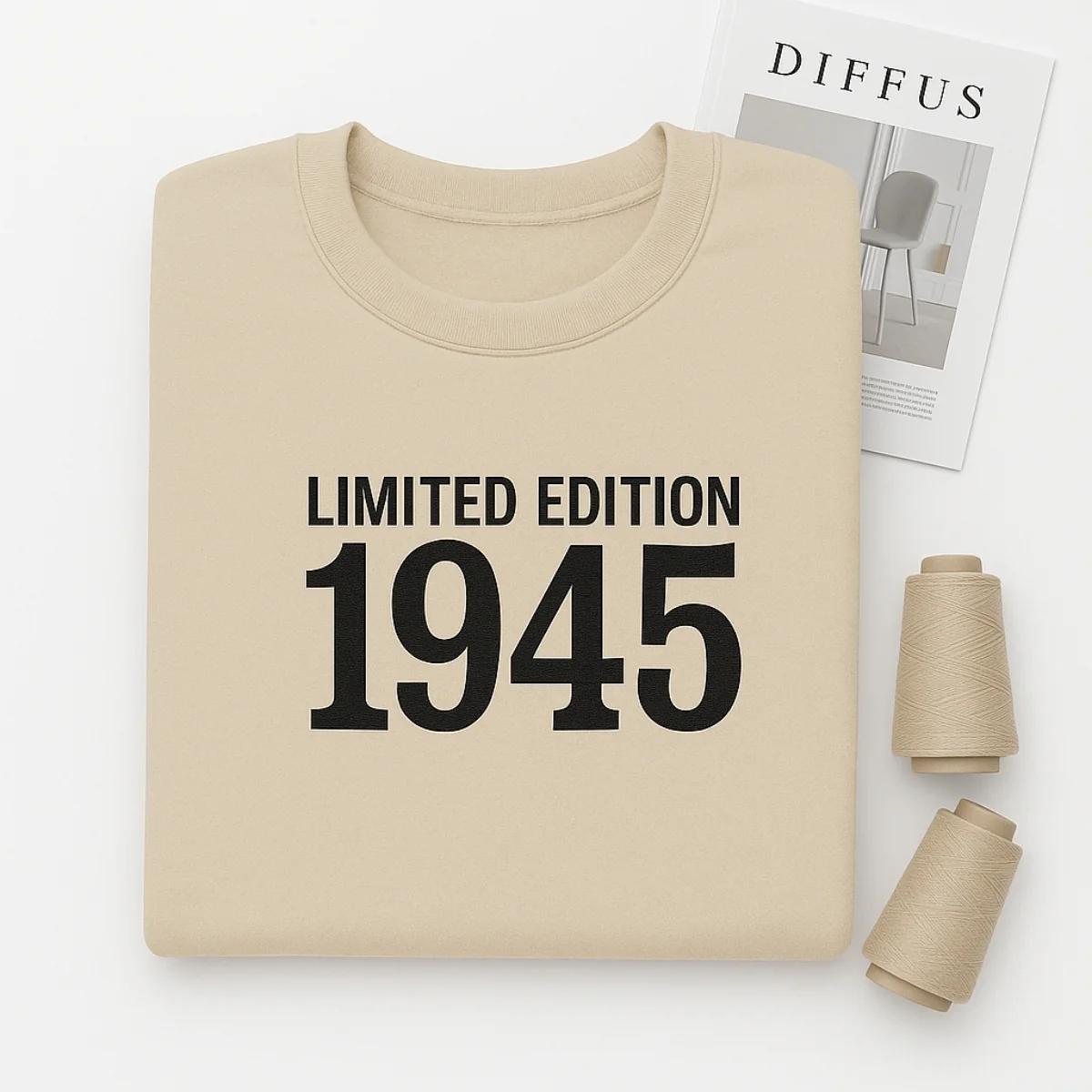 1945 Limited Edition Birthday Sweatshirt - 80th Birthday Gift Custom Embroidered - Perfect Dad Grandpa - Image 6