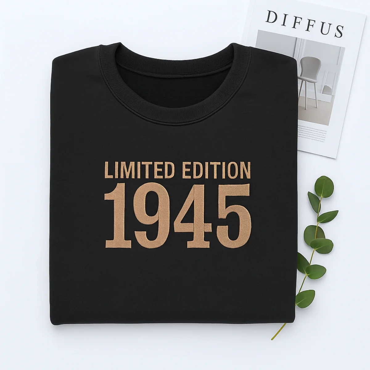 1945 Limited Edition Birthday Sweatshirt - 80th Birthday Gift Custom Embroidered - Perfect Dad Grandpa - Image 7