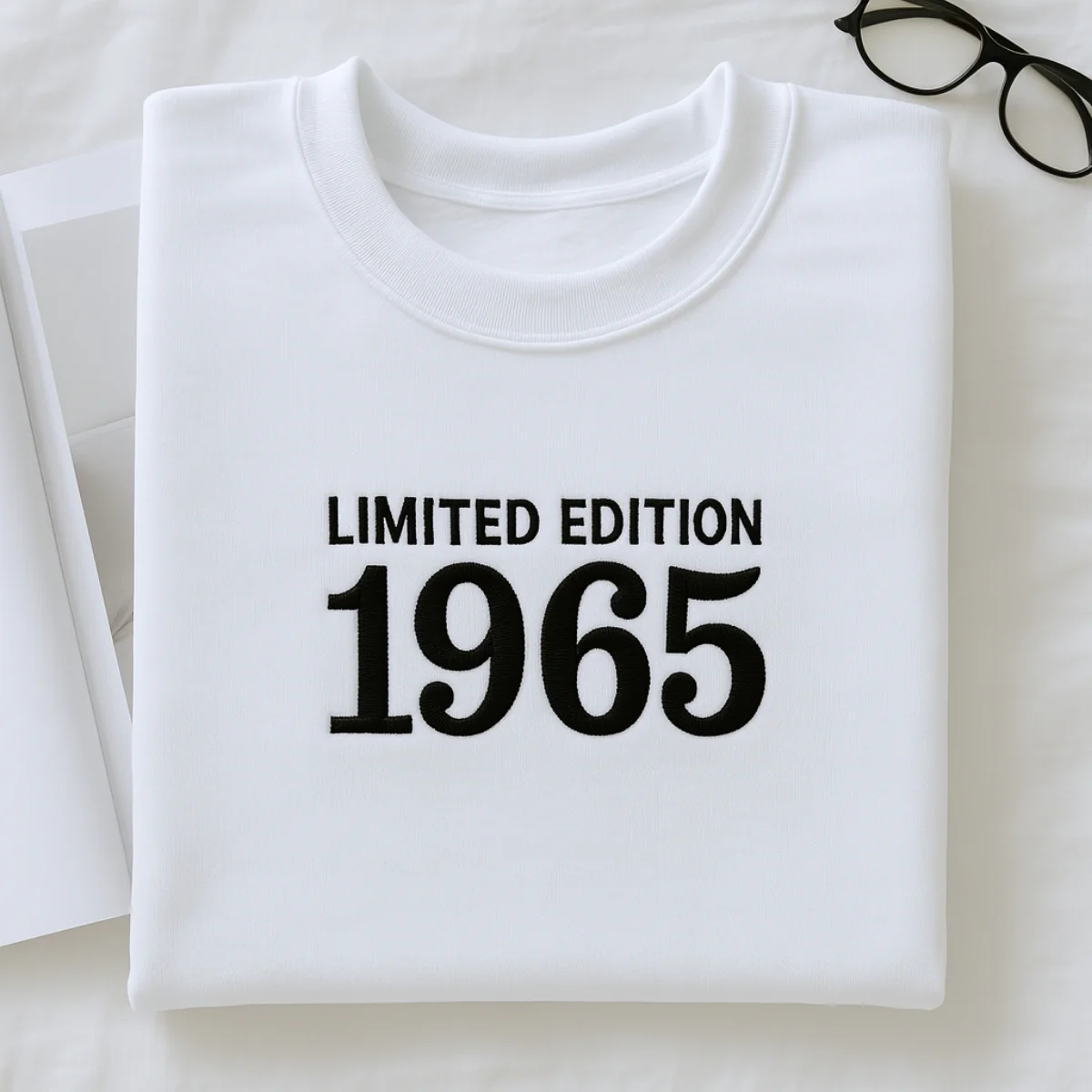 1965 Limited Edition Birthday Sweatshirt - 60th Birthday Gift Custom Embroidered - Perfect Dad Mom - Image 2