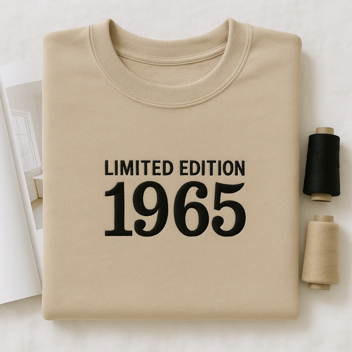 1965 Limited Edition Birthday Sweatshirt - 60th Birthday Gift Custom Embroidered - Perfect Dad Mom - Image 5