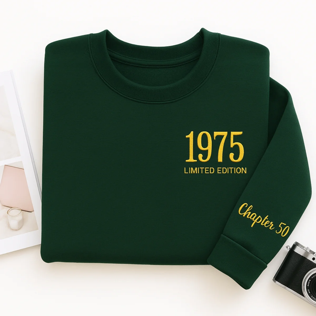 1975 Limited Edition Sweatshirt - Chapter 50 Birthday Gift - Custom 50th Birthday Hoodie - Image 3