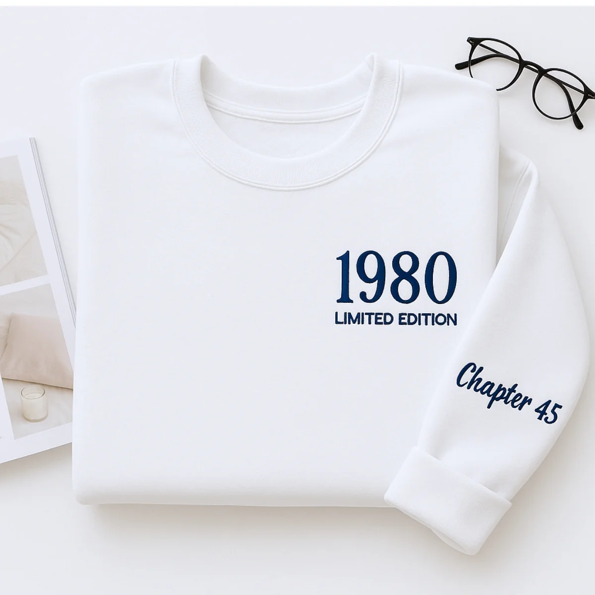 1980 Limited Edition Sweatshirt - Chapter 45 Birthday Gift - Custom 45th Birthday Hoodie - Image 3