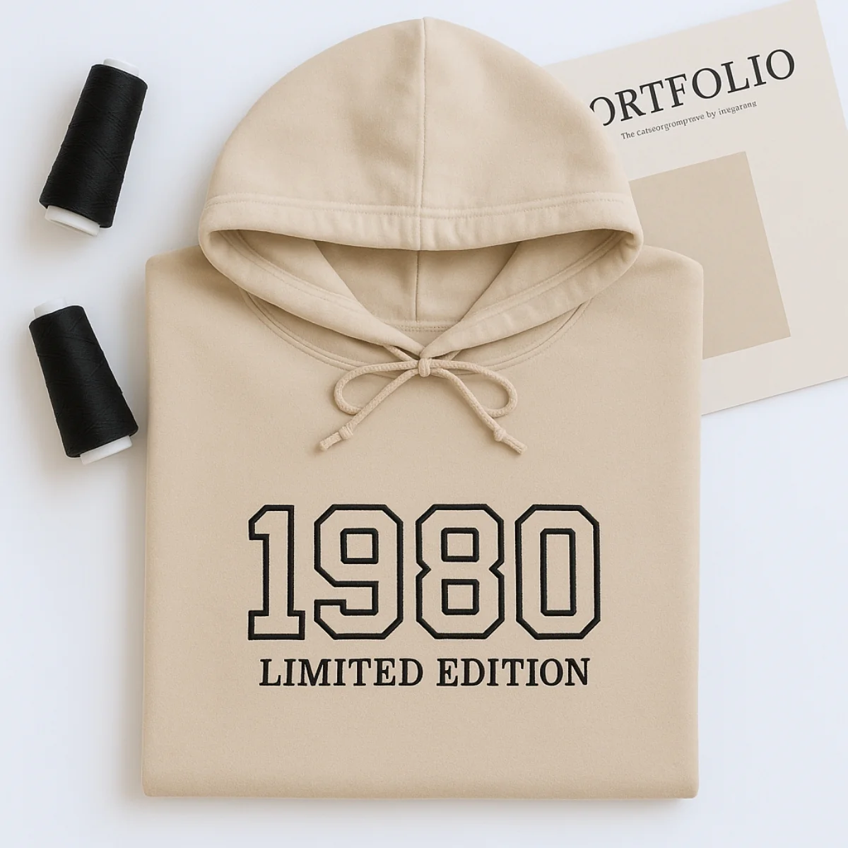 1980 Limited Edition Hoodies - Custom Birth Year Embroidered - Perfect 45th Birthday Gift - Image 3