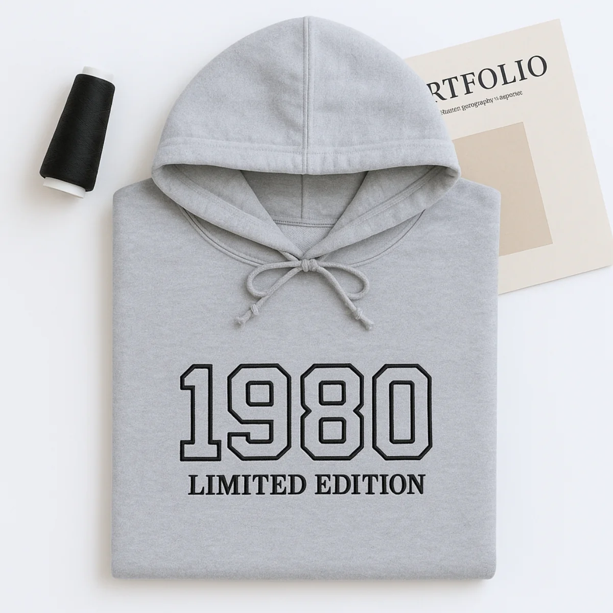 1980 Limited Edition Hoodies - Custom Birth Year Embroidered - Perfect 45th Birthday Gift - Image 4