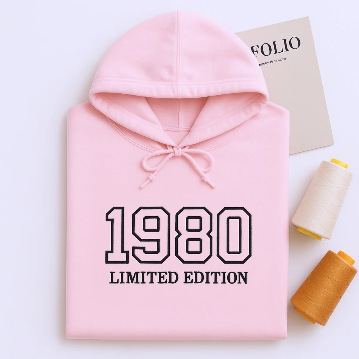 1980 Limited Edition Hoodies - Custom Birth Year Embroidered - Perfect 45th Birthday Gift - Image 6
