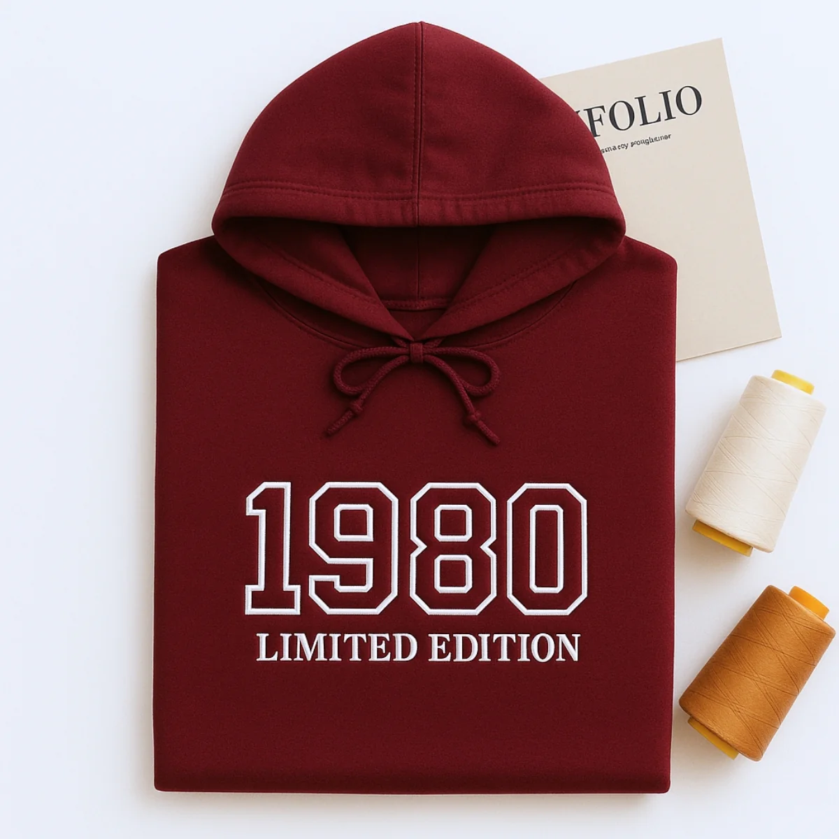 1980 Limited Edition Hoodies - Custom Birth Year Embroidered - Perfect 45th Birthday Gift - Image 7