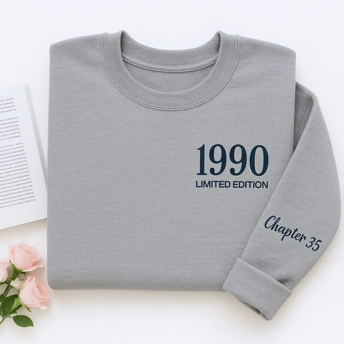 1990 Limited Edition Sweatshirt - Chapter 35 Birthday Gift - Custom 35th Birthday Hoodie - Image 6