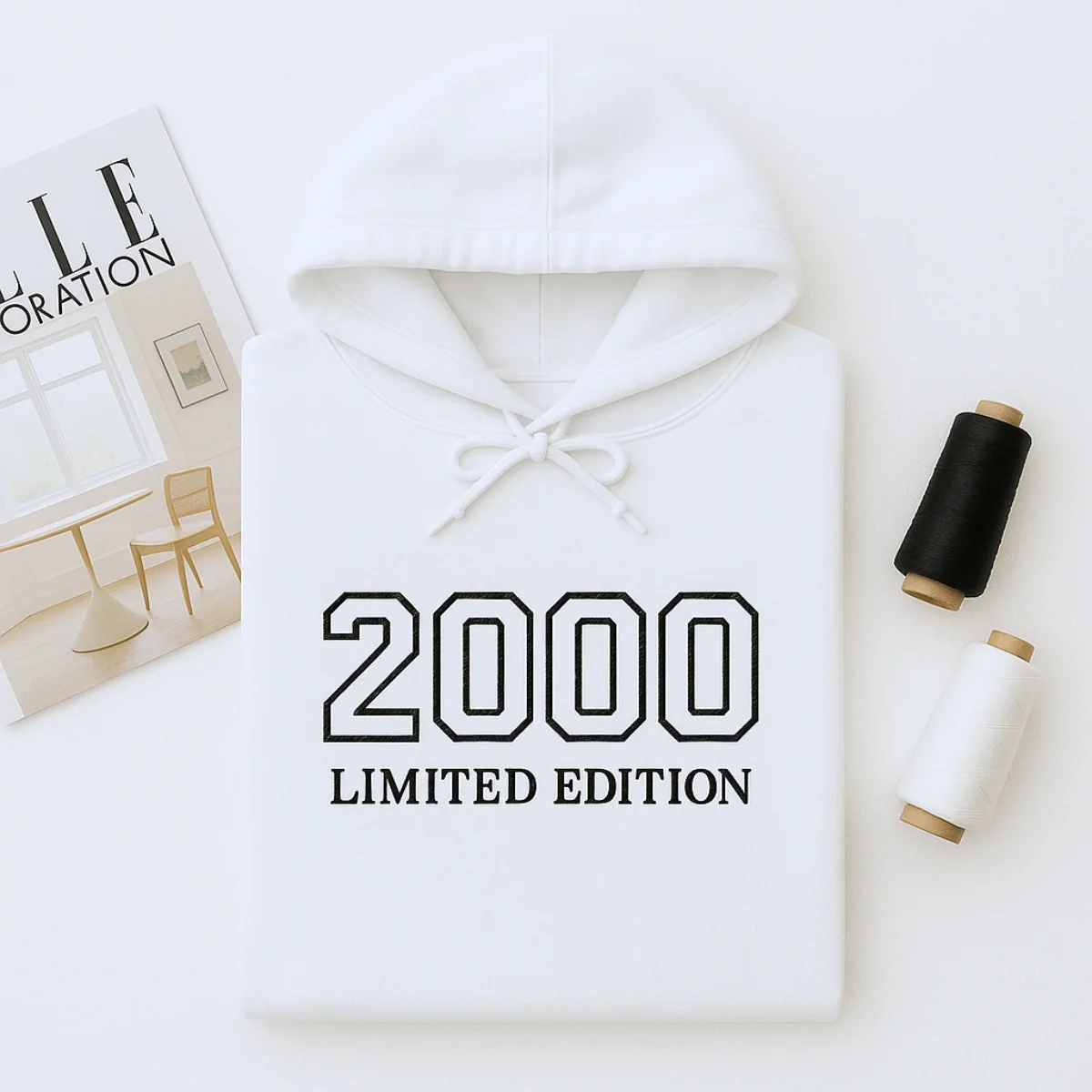 2000 Limited Edition Hoodies - Custom Birth Year Embroidered - Perfect 25th Birthday Gift - Image 2