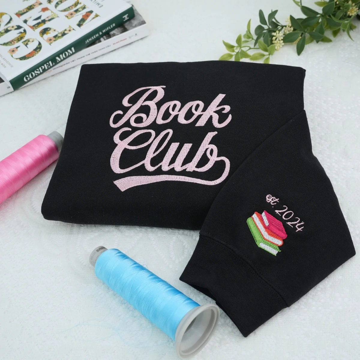 Book Club Custom Sweatshirt - Reading Group Embroidered Hoodie - Perfect Book Club Gift