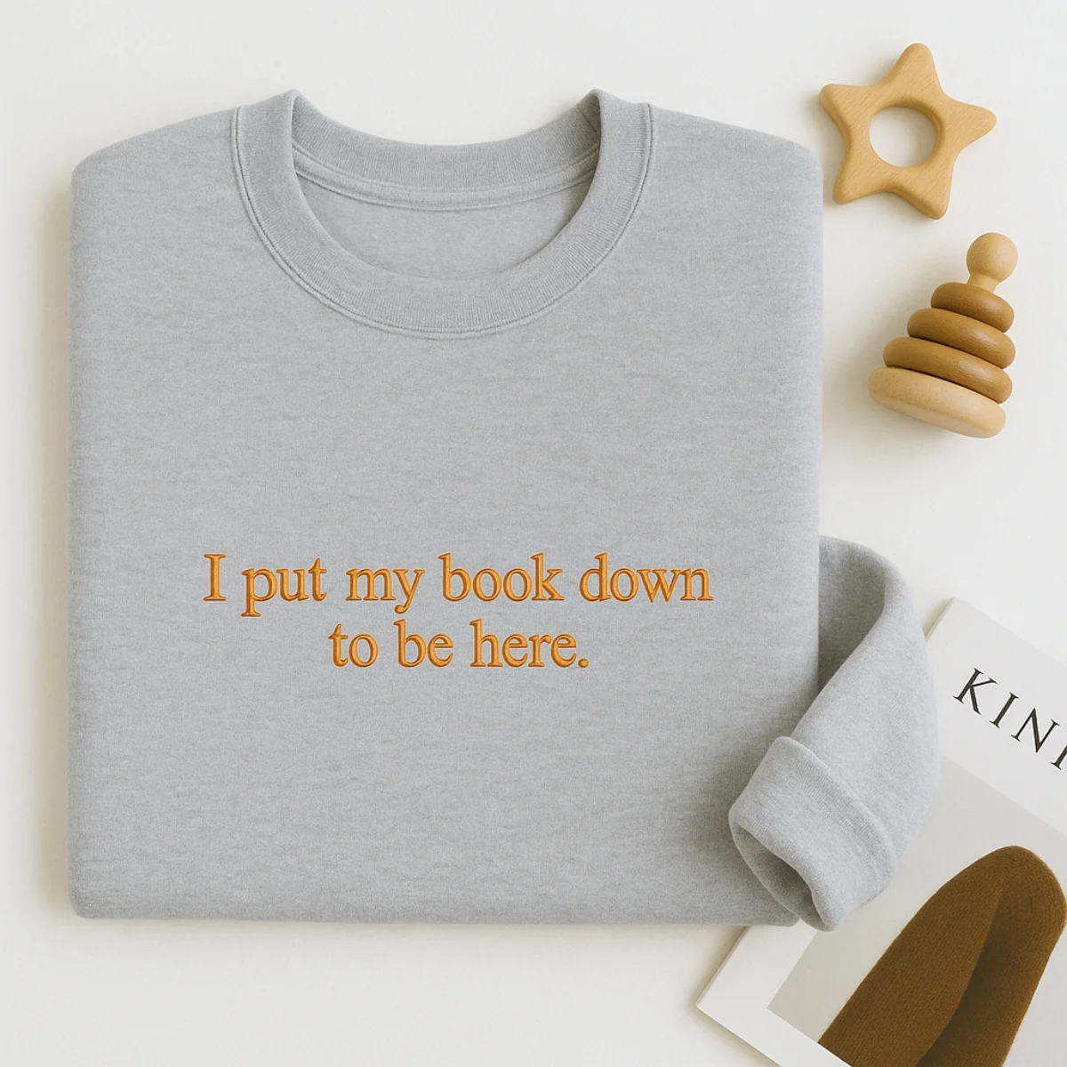 Book Lover Hoodies - I Put My Book Down Embroidered Sweatshirts - Funny Reading Gift - Image 6