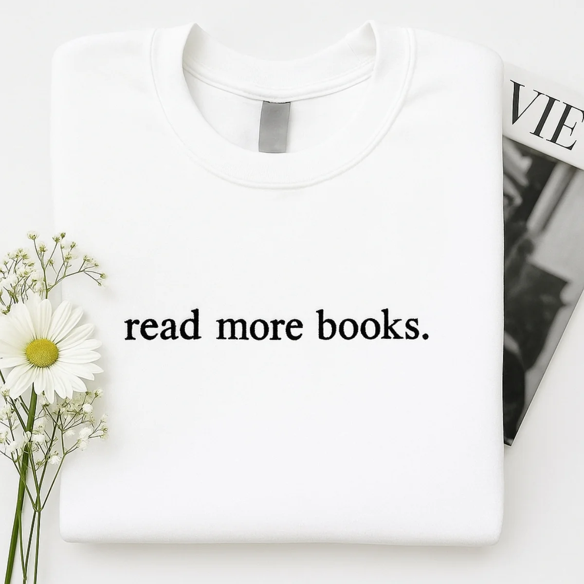 Book Lover Hoodies - Read More Books Embroidered Sweatshirts - Perfect Literary Gift