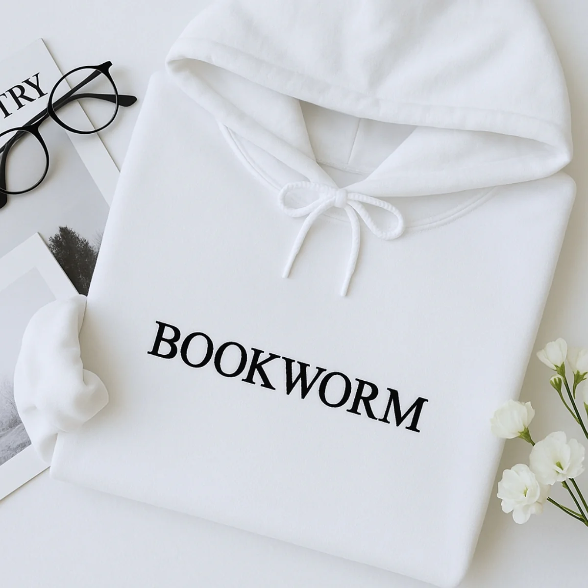 Bookworm Hoodies - Book Lover Pride Embroidered Sweatshirts - Perfect Reading Gift - Image 4