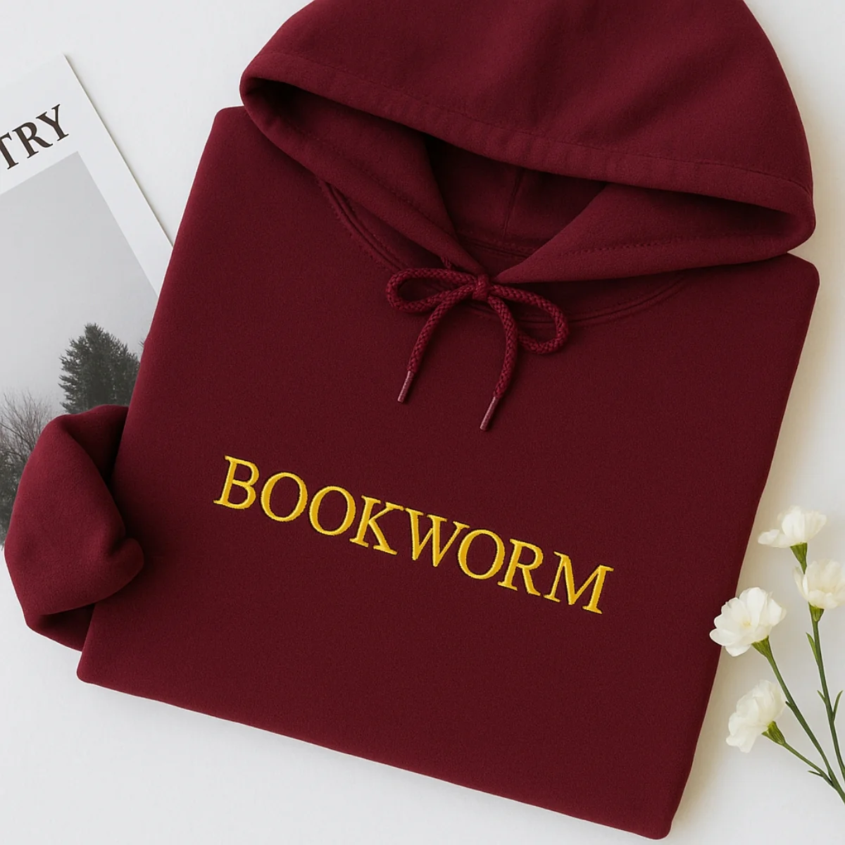 Bookworm Hoodies - Book Lover Pride Embroidered Sweatshirts - Perfect Reading Gift - Image 5