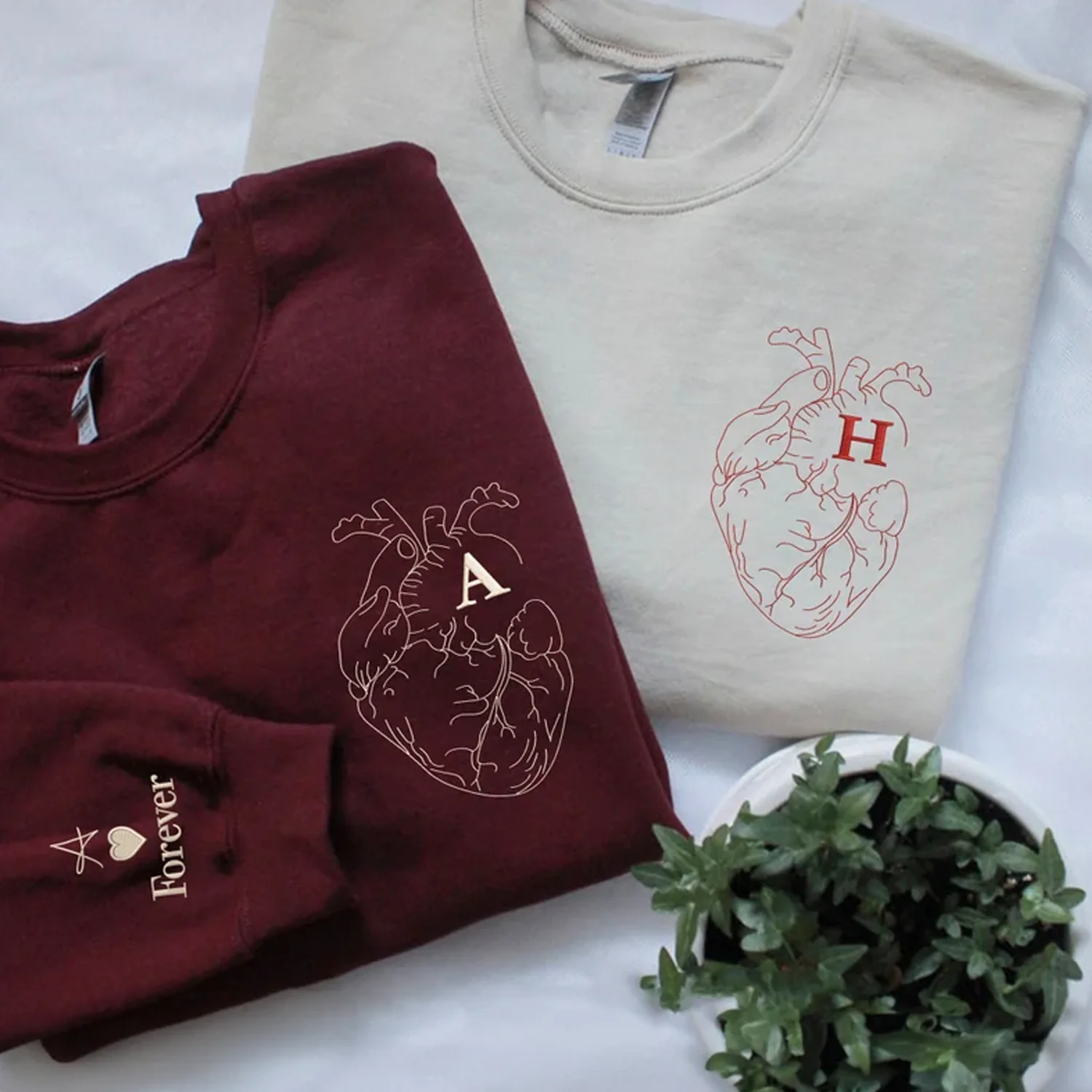 Embroidered Boyfriend Girlfriend Matching Sets with Hoodie or Sweatshirt - Image 2