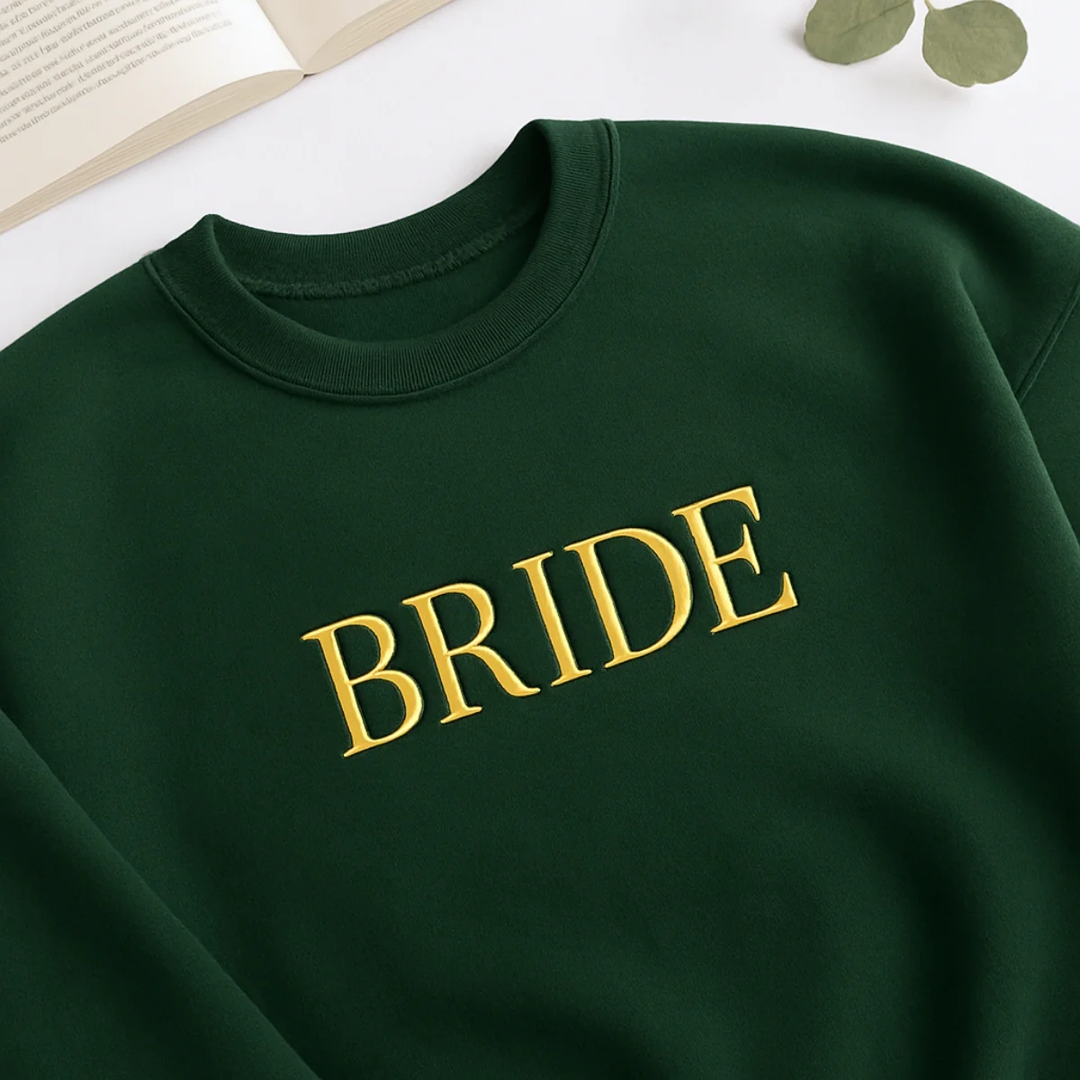Bride Block Letter Sweatshirt - Wedding Embroidered Apparel - Perfect Bridal Shower Gift - Image 3