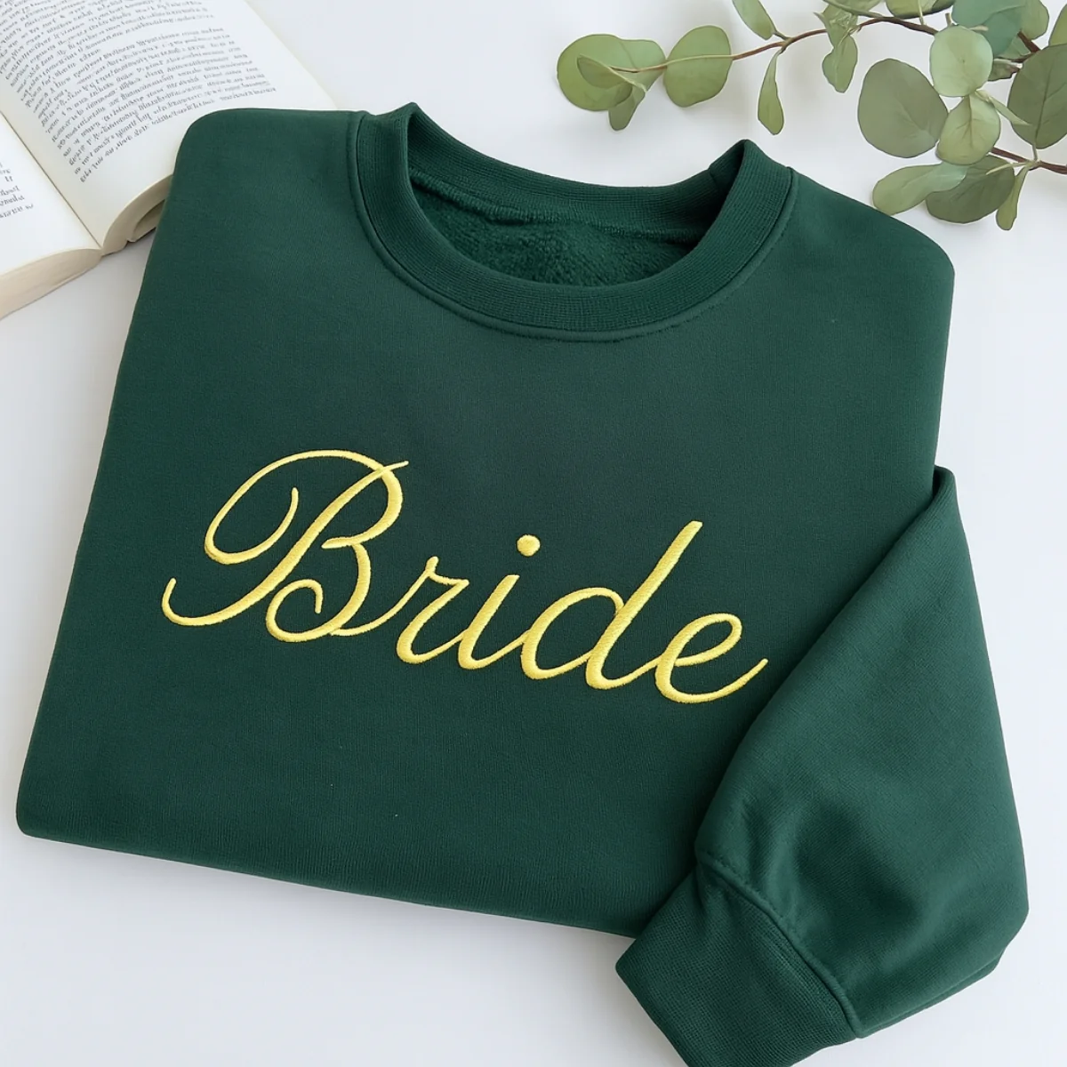 Bride Custom Sweatshirt - Wedding Embroidered Apparel - Perfect Bridal Shower Bachelorette Gift - Image 2