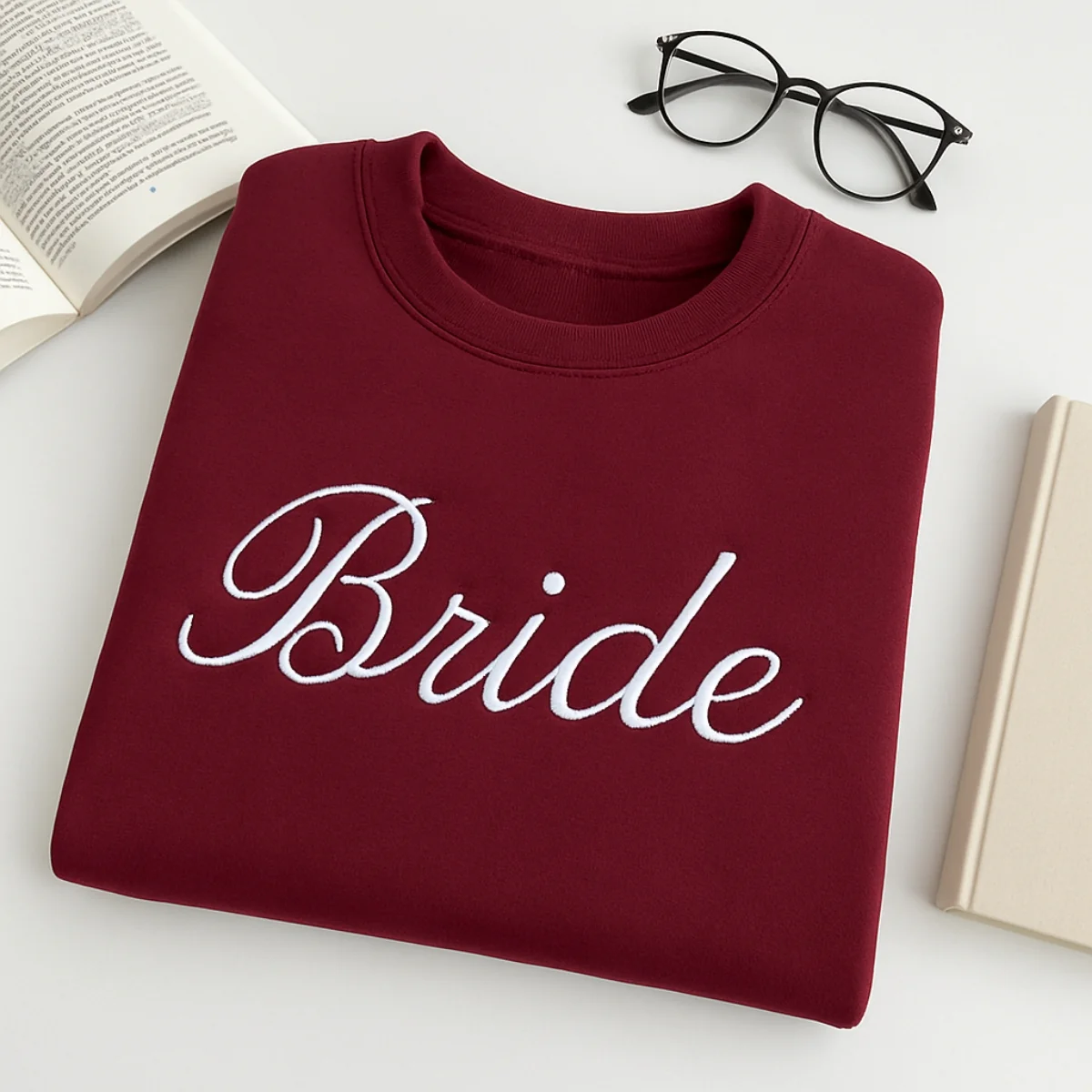 Bride Custom Sweatshirt - Wedding Embroidered Apparel - Perfect Bridal Shower Bachelorette Gift - Image 3