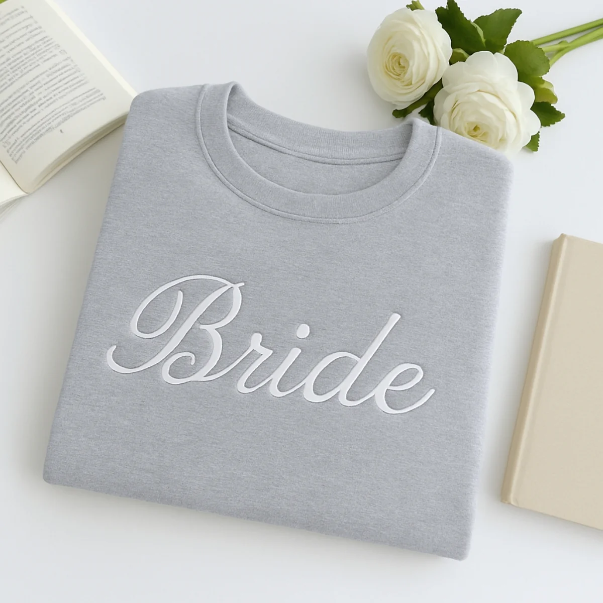 Bride Custom Sweatshirt - Wedding Embroidered Apparel - Perfect Bridal Shower Bachelorette Gift - Image 7