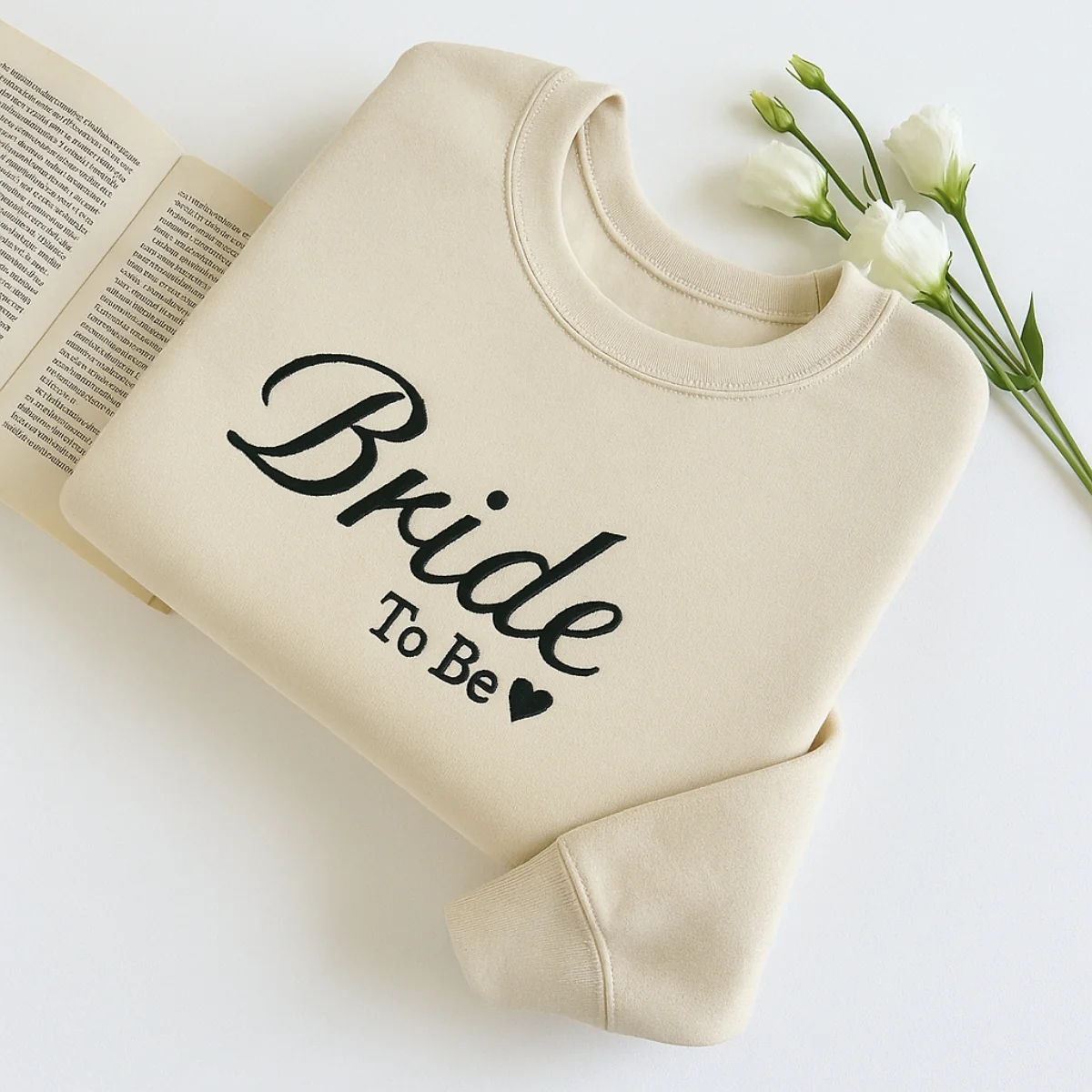 Bride To Be Custom Sweatshirt - Engagement Embroidered Apparel - Perfect Bridal Shower Gift - Image 5