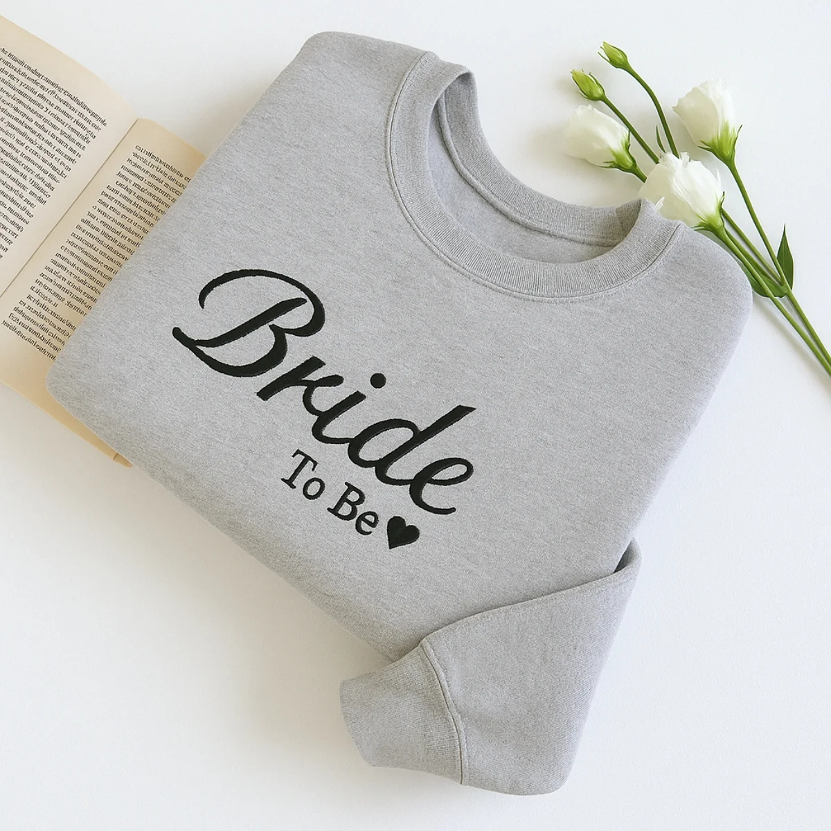 Bride To Be Custom Sweatshirt - Engagement Embroidered Apparel - Perfect Bridal Shower Gift - Image 6
