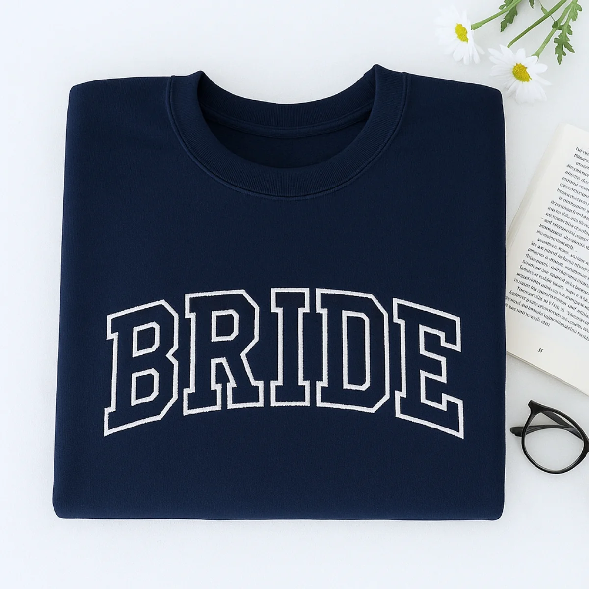 Bride Varsity Sweatshirt - Wedding Embroidered Apparel - Perfect Bachelorette Party Gift - Image 6