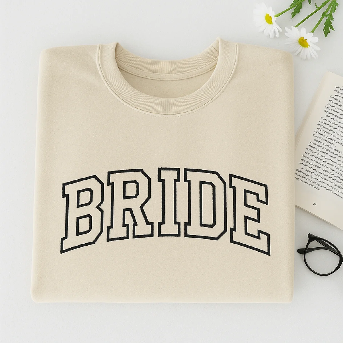 Bride Varsity Sweatshirt - Wedding Embroidered Apparel - Perfect Bachelorette Party Gift - Image 7