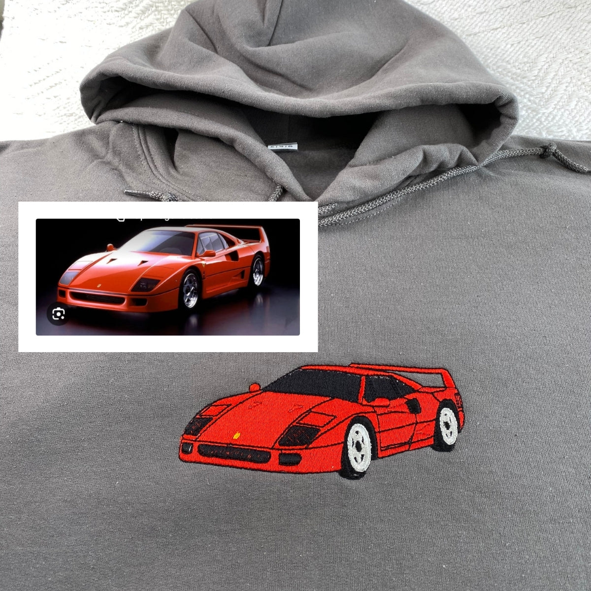 Car Lover Custom Hoodies - Vehicle Portrait Embroidered Sweatshirts - Automotive Gift - Image 9