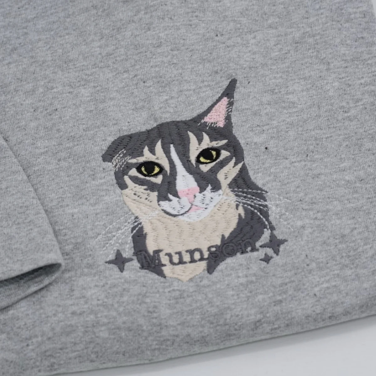 Cat Memorial Custom T-Shirts - Pet Angel Embroidered Shirts - Rainbow Bridge Gift - Image 2