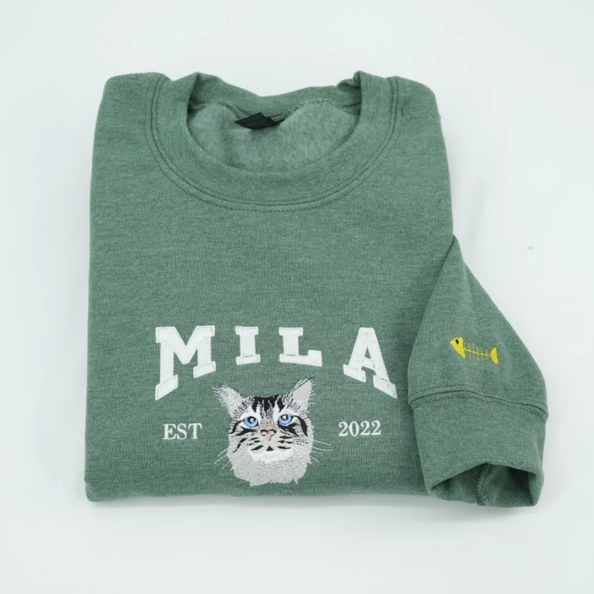 Cat Mom Custom Hoodies - Multi Pet Cat Face Embroidered Sweatshirts - Perfect Cat Lover Gift Ideas - Image 3