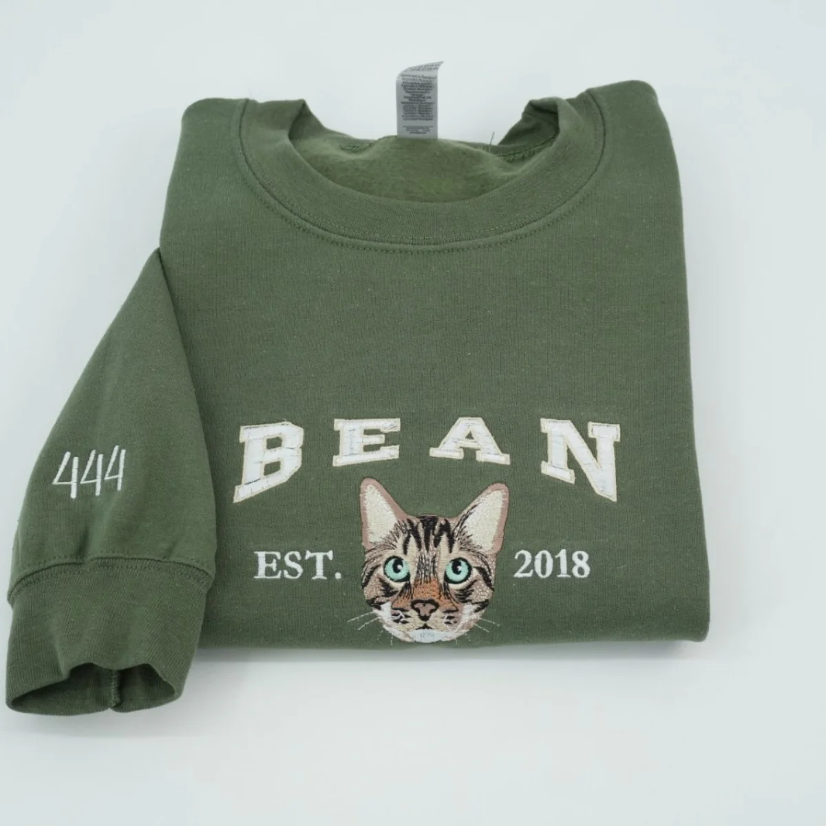 Cat Mom Custom Hoodies - Multi Pet Cat Face Embroidered Sweatshirts - Perfect Cat Lover Gift Ideas - Image 5