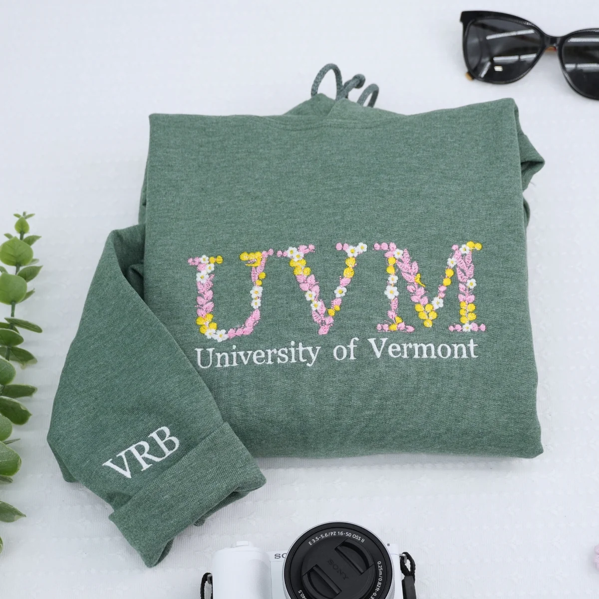 Custom College Graduation Hoodies - University Floral Letter Sweatshirts - Personalized Degree Gifts - Image 6