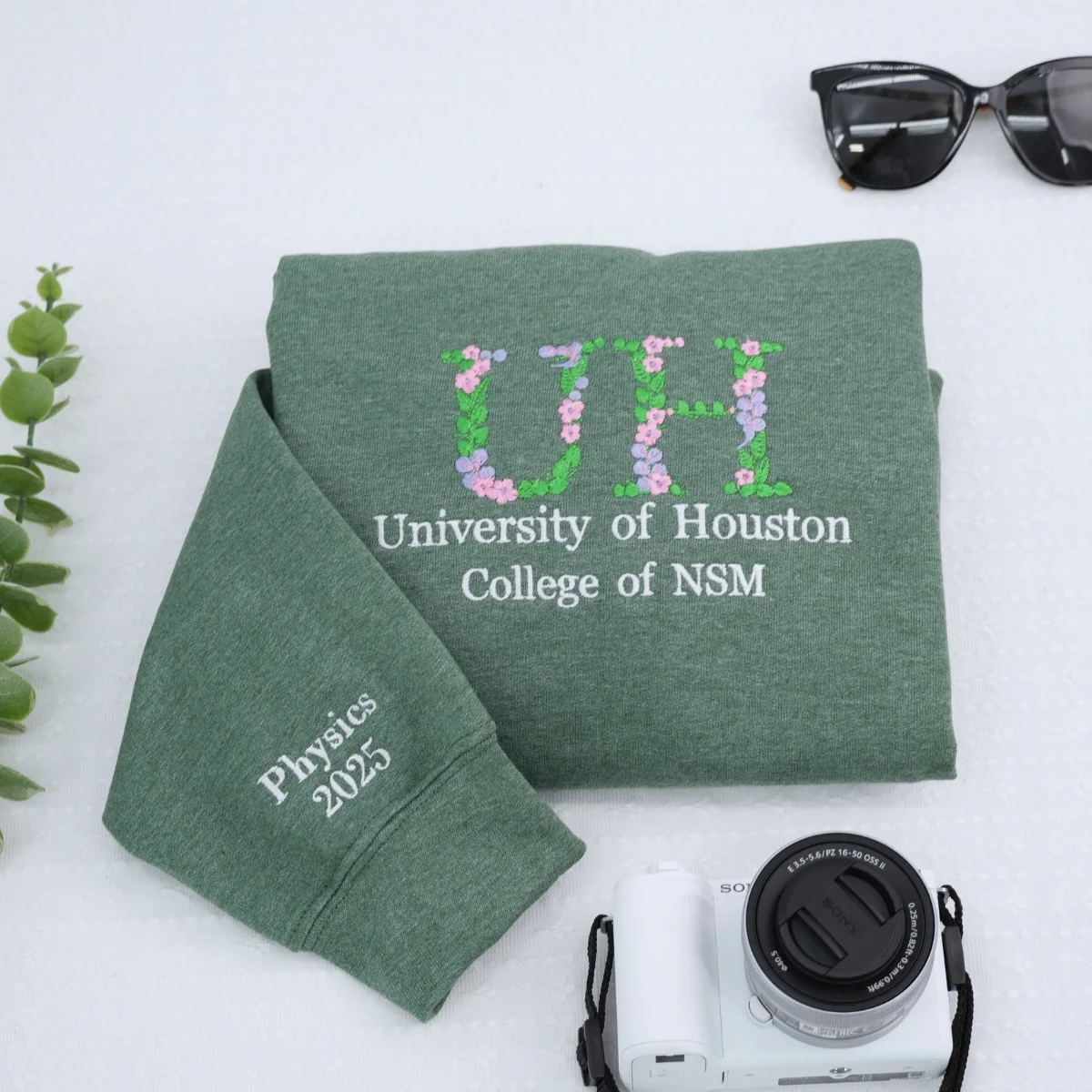 Custom College Graduation Hoodies - University Floral Letter Sweatshirts - Personalized Degree Gifts - Image 8