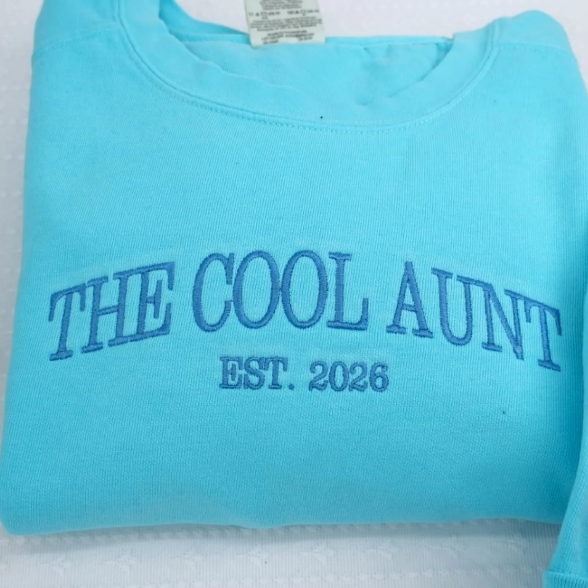 Cool Aunt Custom Hoodies - Personalized Aunt Embroidered Sweatshirts - Perfect Aunt Gift with EST Date - Family Role Celebration Apparel - Image 2