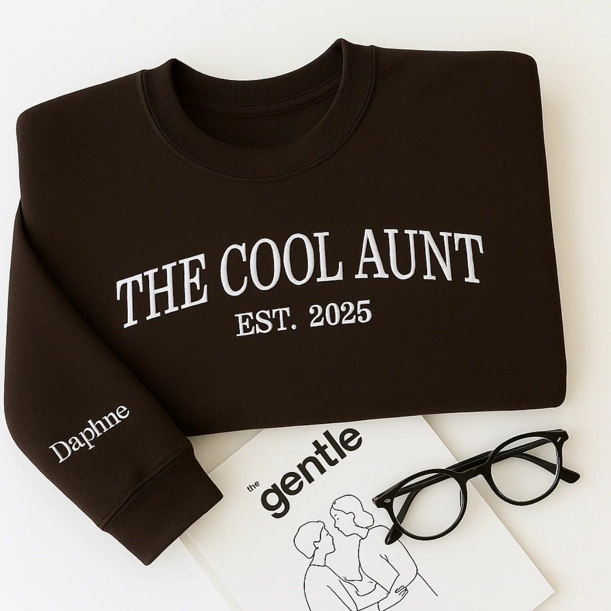 Cool Aunt Custom Hoodies - Personalized Trendy Aunt Embroidered Sweatshirts - Fun Family Gift - Image 6