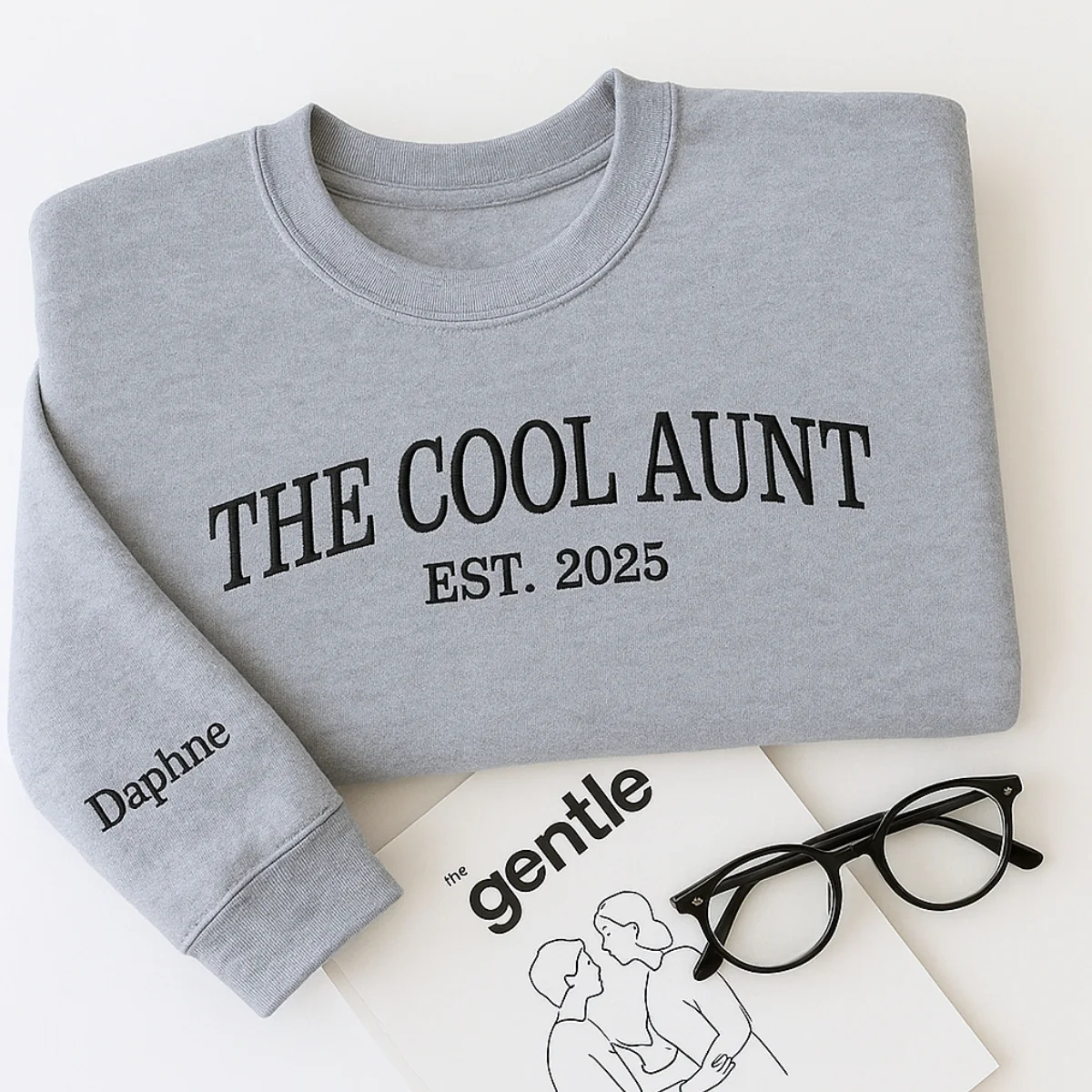 Cool Aunt Custom Hoodies - Personalized Trendy Aunt Embroidered Sweatshirts - Fun Family Gift - Image 7