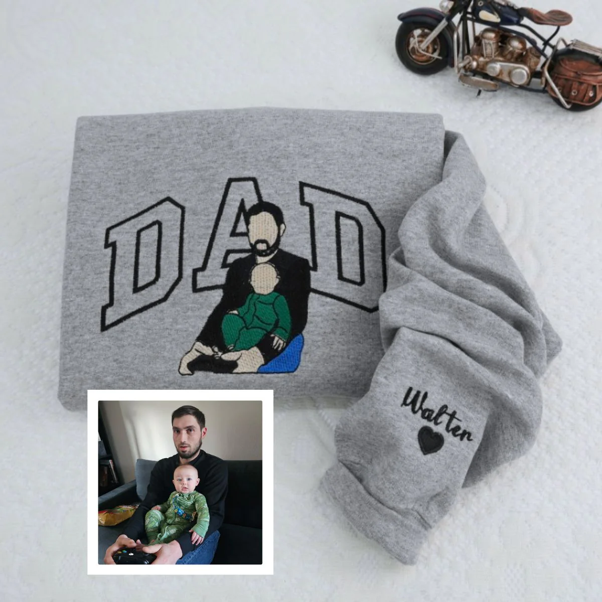 Cool Dad Custom Hoodies - New Father Embroidered Sweatshirts - Perfect First Father's Day Gift - Image 6