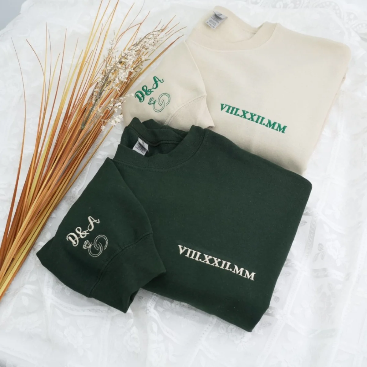 Custom Anniversary Date Sweatshirts - Personalized Roman Numeral Couples - Perfect Wedding Anniversary Gift - Image 4