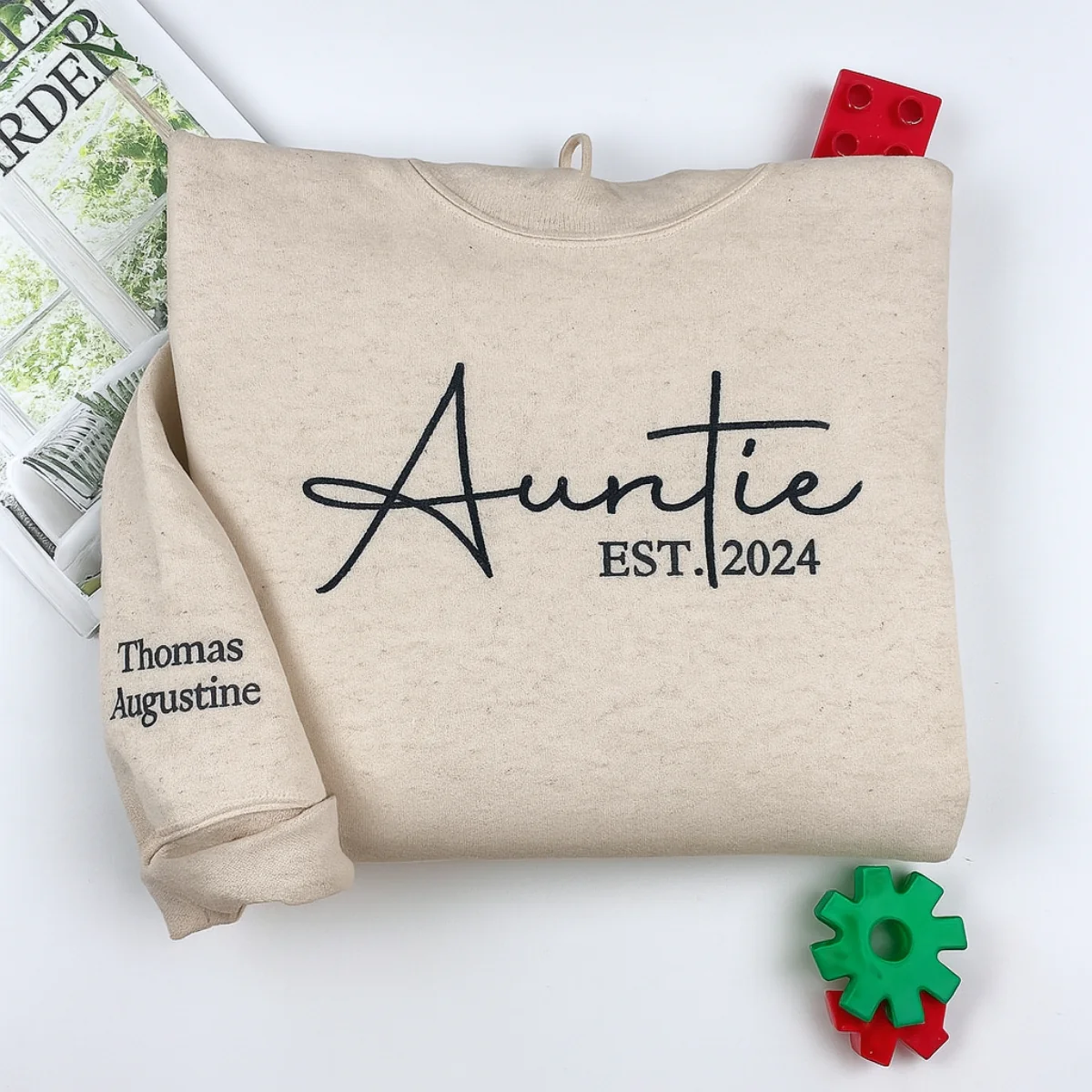 Custom Auntie Sweatshirts - Personalized Aunt Hoodies with Kids Names - Perfect Aunt Gift - Image 4
