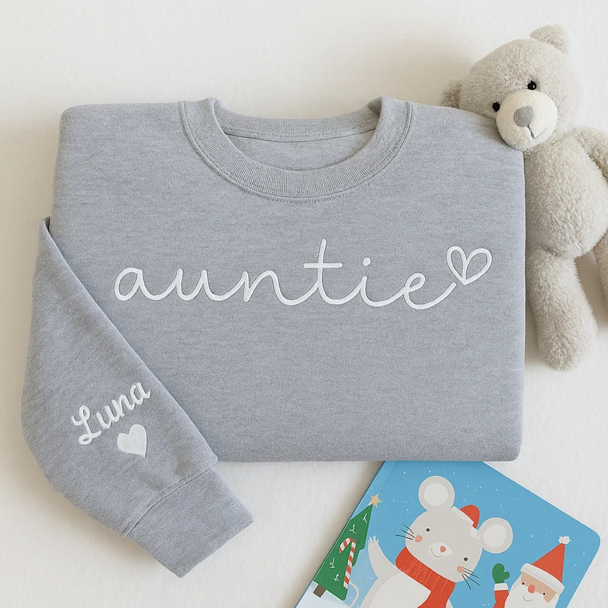 Custom Auntie Sweatshirts - Personalized Aunt Hoodies with Niece Name - Perfect Aunt Gift - Image 4