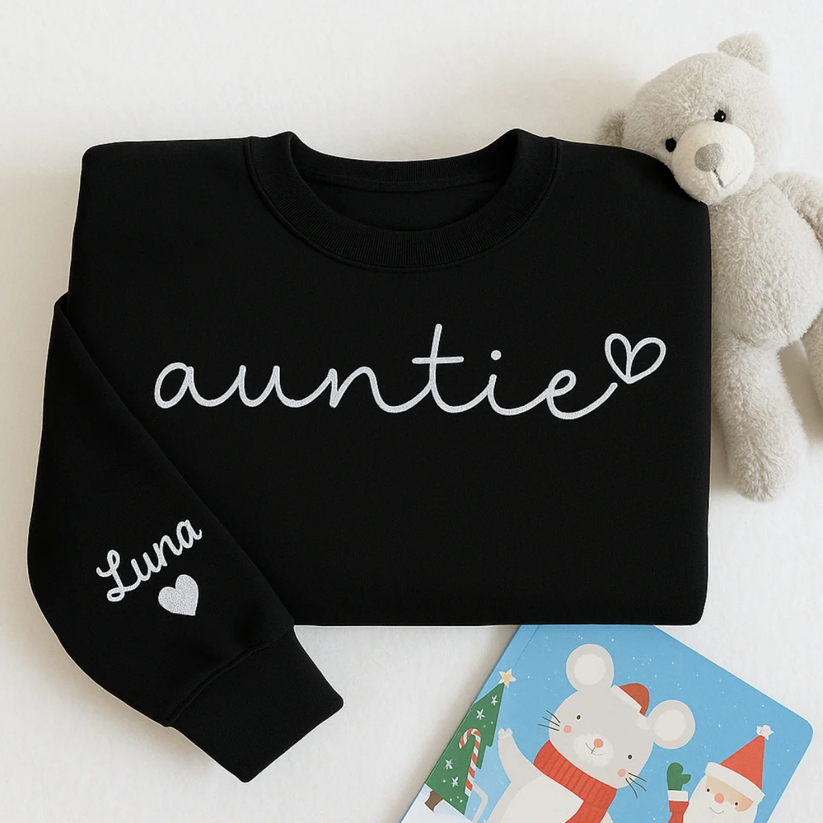 Custom Auntie Sweatshirts - Personalized Aunt Hoodies with Niece Name - Perfect Aunt Gift - Image 5