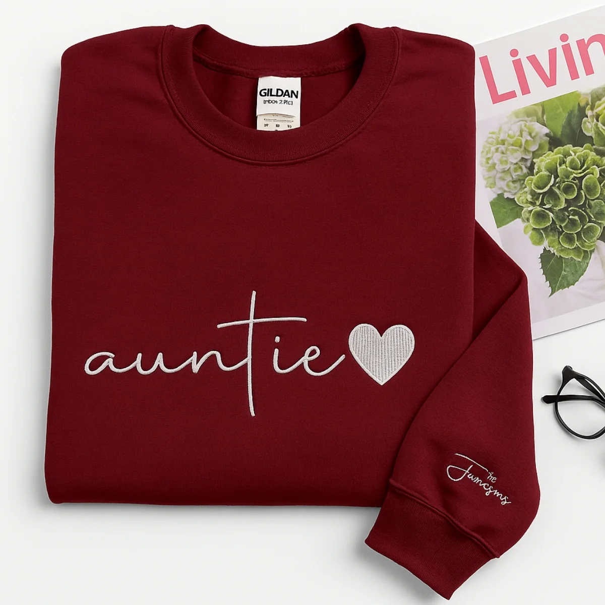 Custom Auntie Sweatshirts - Personalized Aunt Hoodies with Niece Name - Perfect Aunt Gift - Image 7