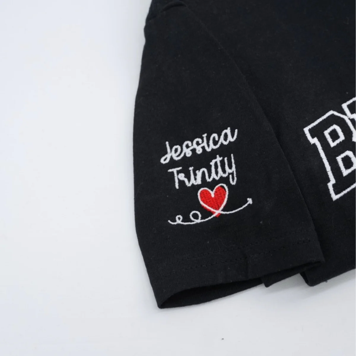 Custom Besties T-Shirt - Varsity Style Best Friends Embroidered Shirt - Personalized Friendship Gift - Image 5
