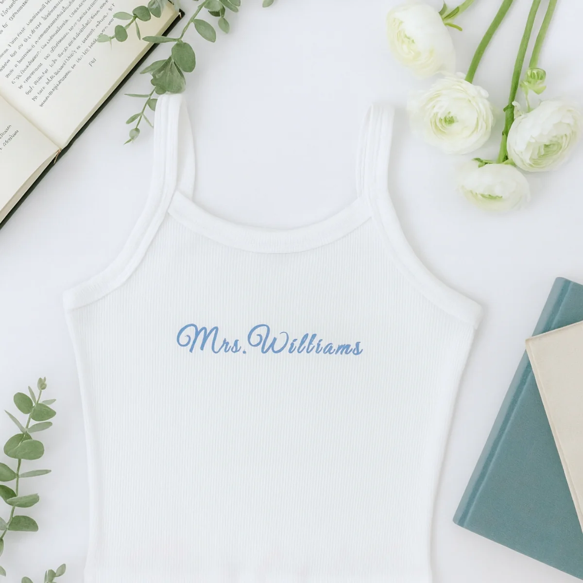 Custom Bride Tank Tops - Personalized Embroidered Bridal Party Tanks - Perfect Wedding Bachelorette Gift Set - Image 4