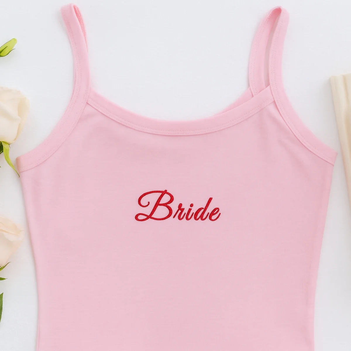 Custom Bride Tank Tops - Personalized Embroidered Bridal Party Tanks - Perfect Wedding Bachelorette Gift Set - Image 5