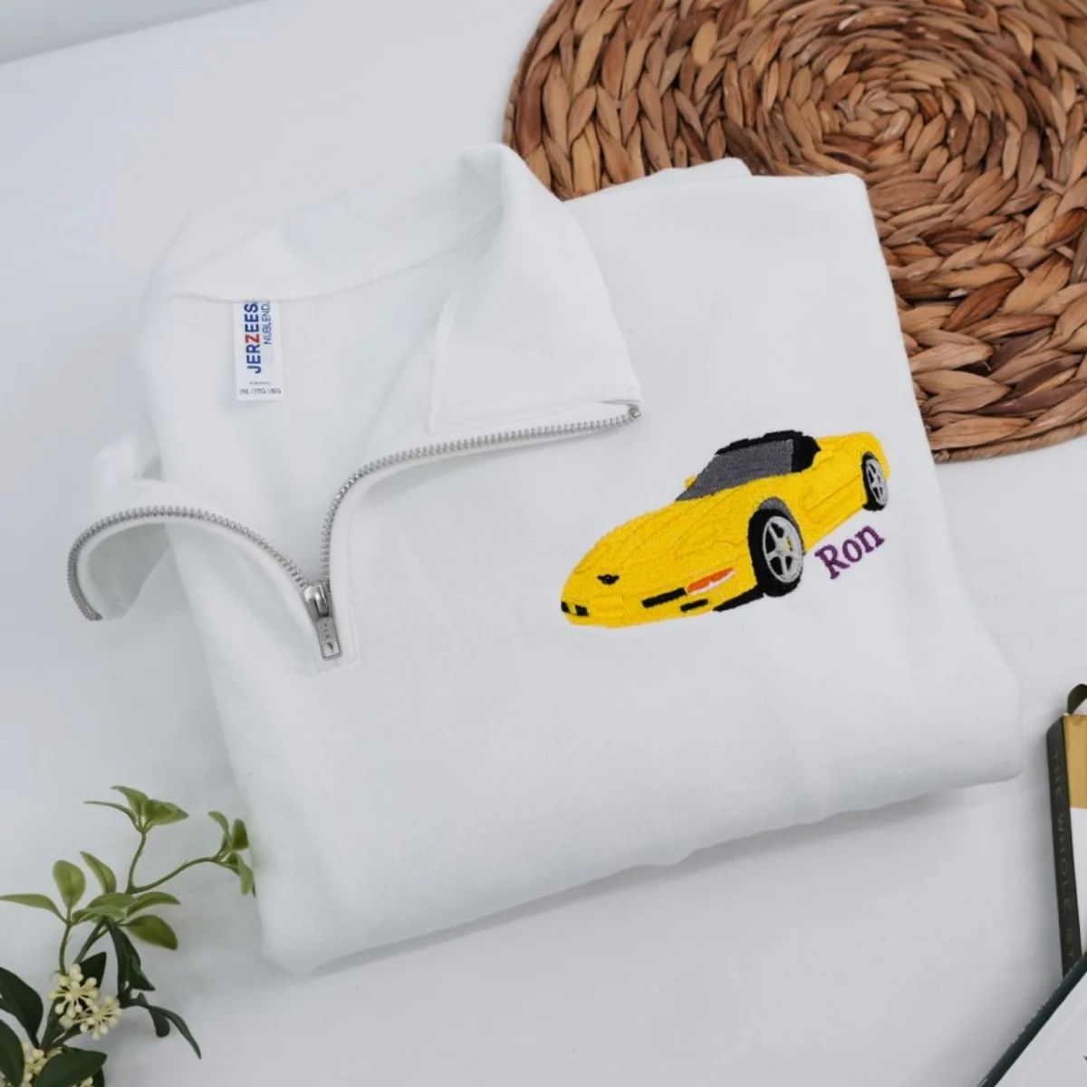 Custom Car Quarter Zip - Personalized Sports Car Embroidered Sweatshirt - Car Enthusiast Gift - Image 3