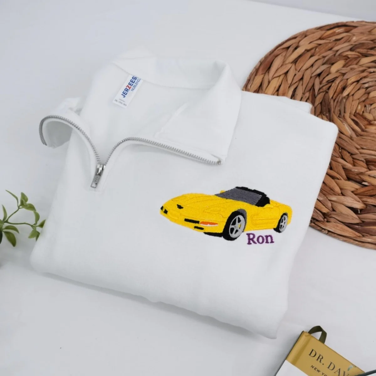 Custom Car Quarter Zip - Personalized Sports Car Embroidered Sweatshirt - Car Enthusiast Gift - Image 4