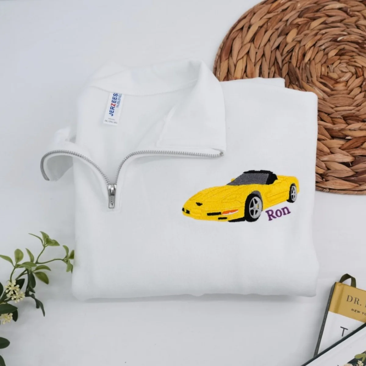 Custom Car Quarter Zip - Personalized Sports Car Embroidered Sweatshirt - Car Enthusiast Gift - Image 5