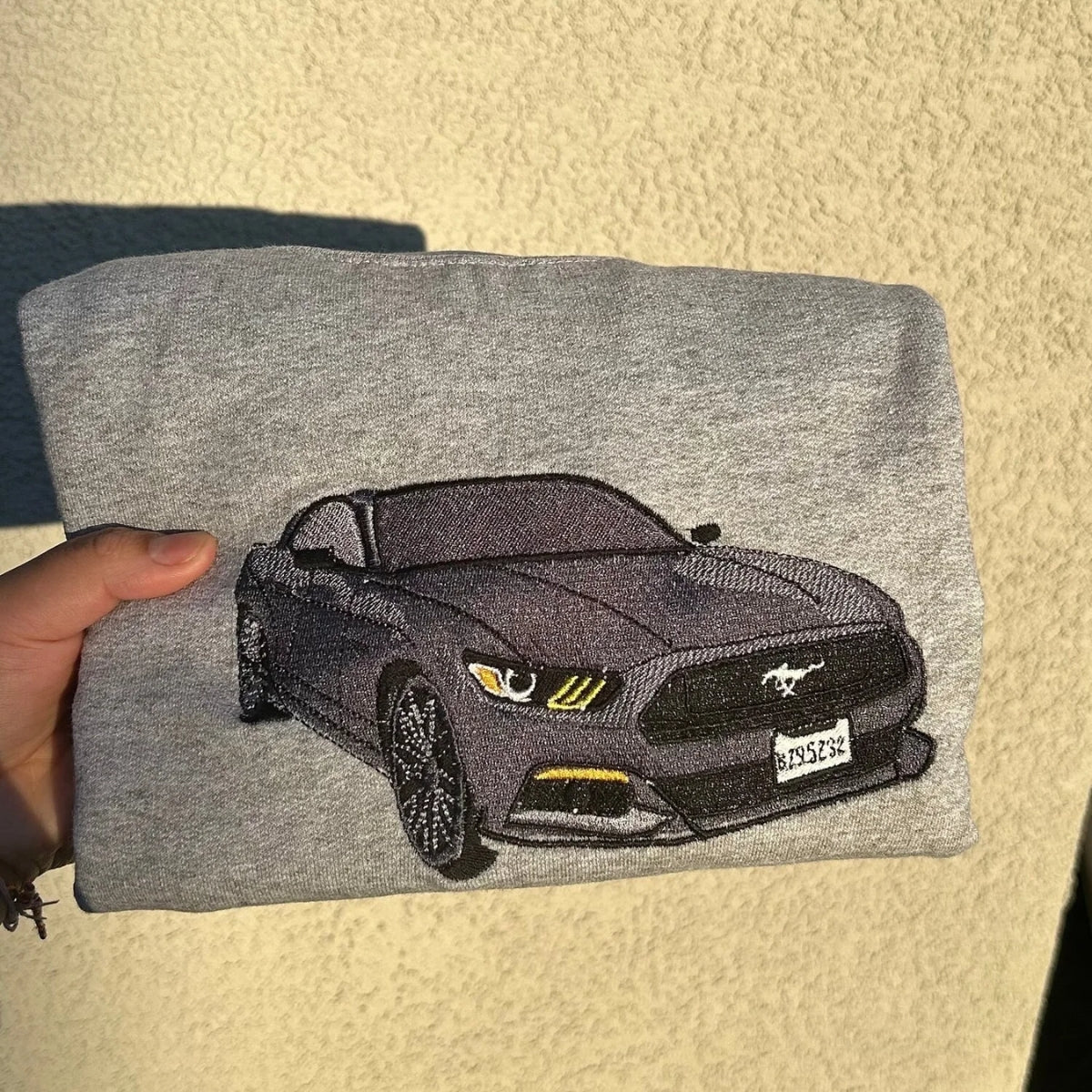Custom Car Embroidered Sweatshirts with Personalized Text - Vehicle Portrait & Handwriting Hoodies - Perfect Car Lover Gift - Image 11