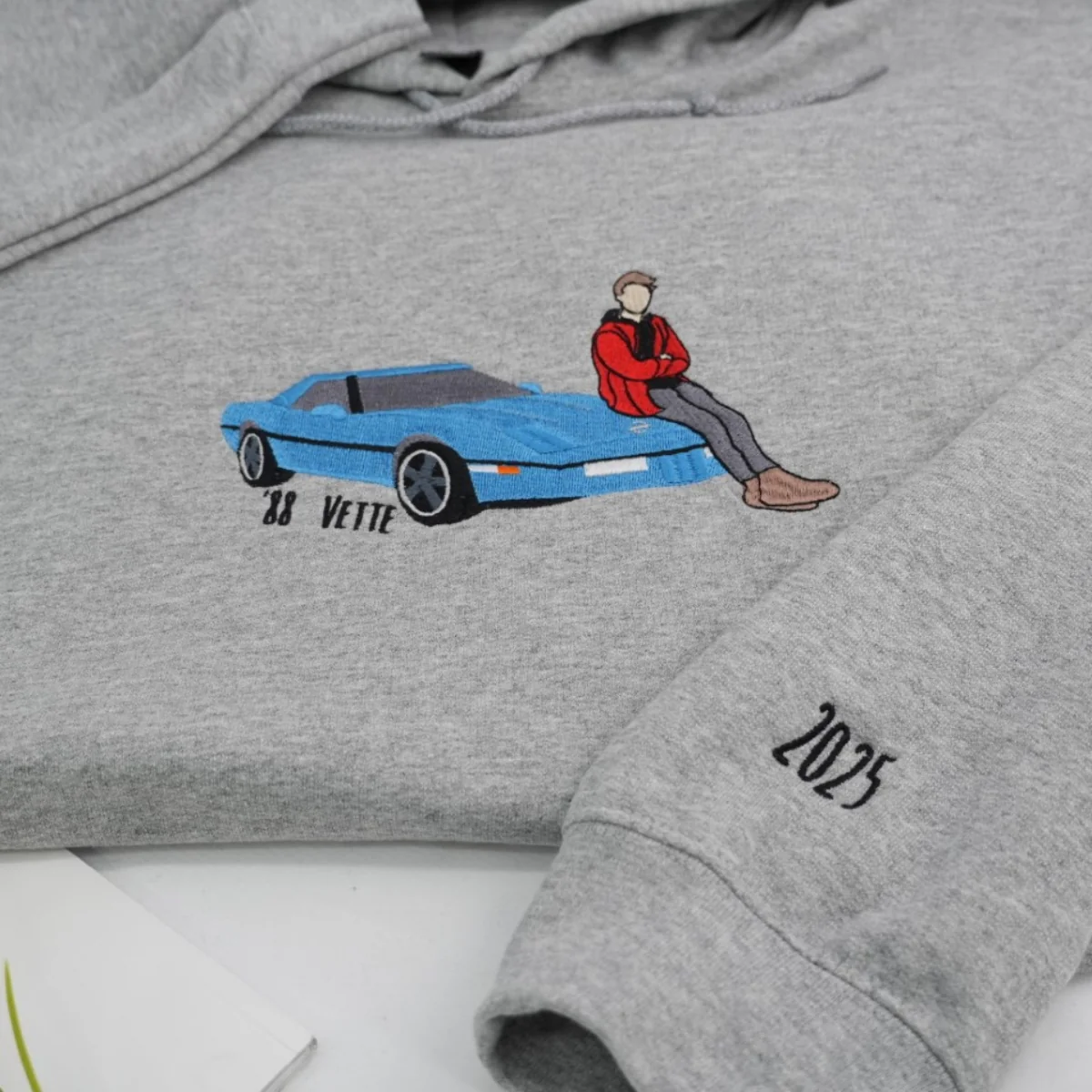 Custom Car Embroidered Sweatshirts with Personalized Text - Vehicle Portrait & Handwriting Hoodies - Perfect Car Lover Gift - Image 9