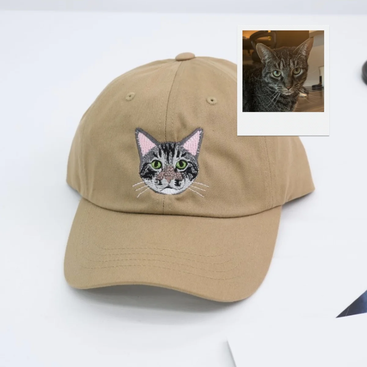 Custom Cat Portrait Embroidered Cap - Pet Parent Personalized Cat Names Accessory - Cat Mom Dad Gift - Image 4
